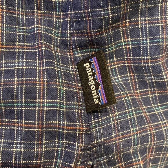 Patagonia Small Worn Wear Back Step Shirt Short Sleeve Plaid - Picture 7 of 7